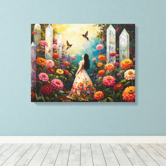 Kristallgarten Leinwanddruck (Insitu (Holzboden))