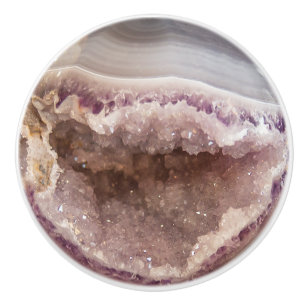 Kristallgeode Amethyst Heilkristalle Keramikknauf