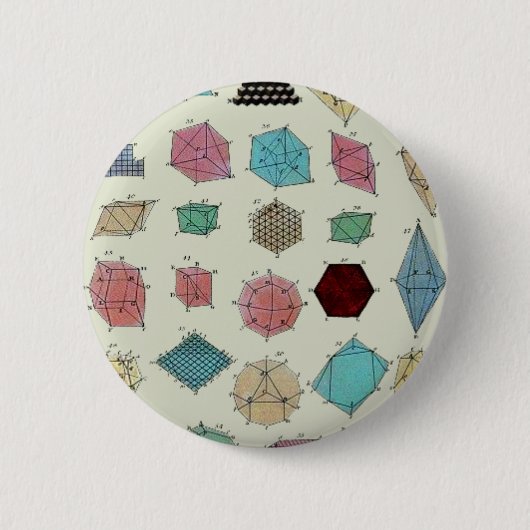 Kristallgeometrie Button (Vorderseite)