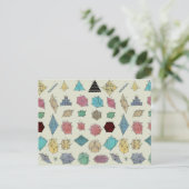 Kristallgeometrie Postkarte (Stehend Vorderseite)