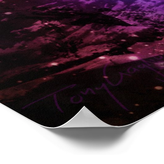 Kristallgipfel Abstraktes Poster (Ecke)