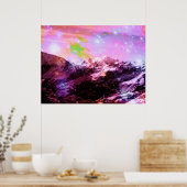 Kristallgipfel Abstraktes Poster (Küche)