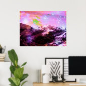 Kristallgipfel Abstraktes Poster (Heimbüro)