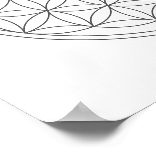 Kristallgitter - Blume des Lebens Poster (Ecke)