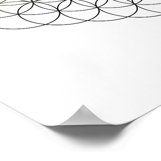 Kristallgitter - Blume des Lebens Poster (Ecke)