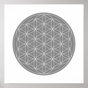 Kristallgitter - Blume des Lebens Poster