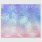 Kristallglas 2 Rose Gold und blau ombre Geschenkpapier (Flach)