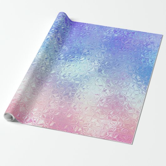 Kristallglas 2 Rose Gold und blau ombre Geschenkpapier (Ungerollt)