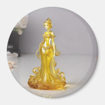 Kristallglasprinzessin mit gelbem Kleid