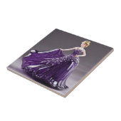 Kristallglasprinzessin mit lila Kleid Fliese (Seite)