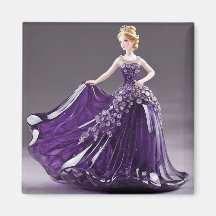 Kristallglasprinzessin mit lila Kleid