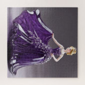 Kristallglasprinzessin mit lila Kleid Puzzle (Horizontal)