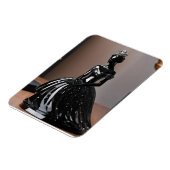 Kristallglasprinzessin mit schwarzem Kleid Magnet (Linke Seite)