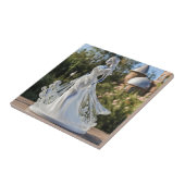 Kristallglasprinzessin mit weißem Kleid Fliese (Seite)