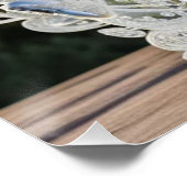 Kristallglasprinzessin mit weißem Kleid Poster (Ecke)