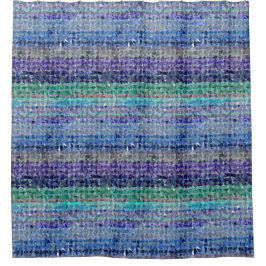 Kristallgrafik in Blau, aquamarin, Wasser und Grün Duschvorhang