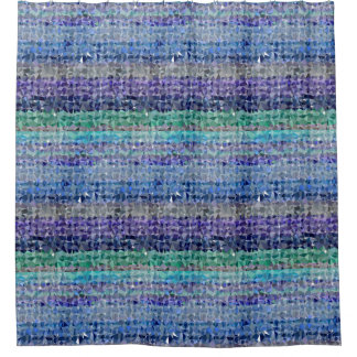 Kristallgrafik in Blau, aquamarin, Wasser und Grün Duschvorhang