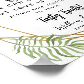 Kristallgrün Popcorn Bar Hochzeitszeichen Poster (Ecke)