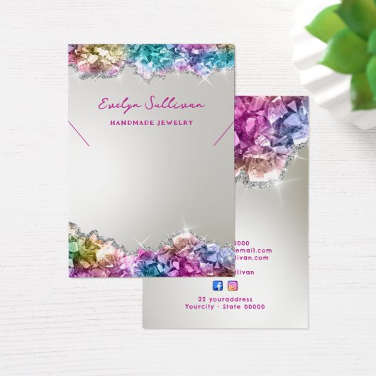 Kristallhalskarte (Schreibtisch)