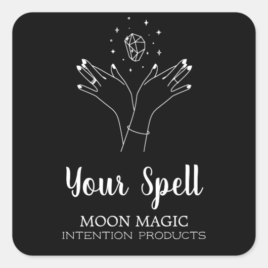 Kristallhandschuhe Zauber, schwarze Jar Sticker (Vorderseite)