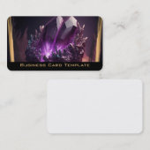 Kristallheilkunde Amethyst-Visitenkarte Visitenkarte (Vorne/Hinten)