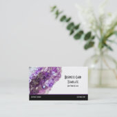 Kristallheilkunde Amethyst-Visitenkarte Visitenkarte (Stehend Vorderseite)