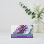 Kristallheilkunde Amethyst-Visitenkarte Visitenkarte (Stehend Vorderseite)