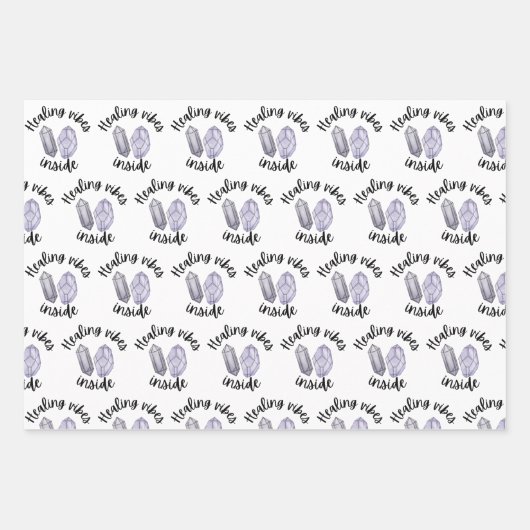 Kristallheilröhren im Inneren von Papierfolien Geschenkpapier Set (Vorderseite 3)