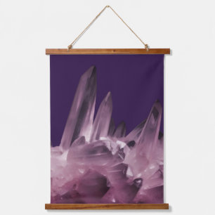 Kristallheilung Amethyst Gemstones Wandteppich Mit Holzrahmen