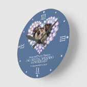 Kristallherz 15. Foto Runde Wanduhr (Winkel)