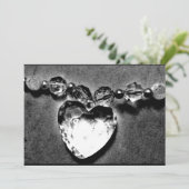 Kristallherz Einladung (Stehend Vorderseite)