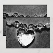 Kristallherz Einladung (Vorne/Hinten)