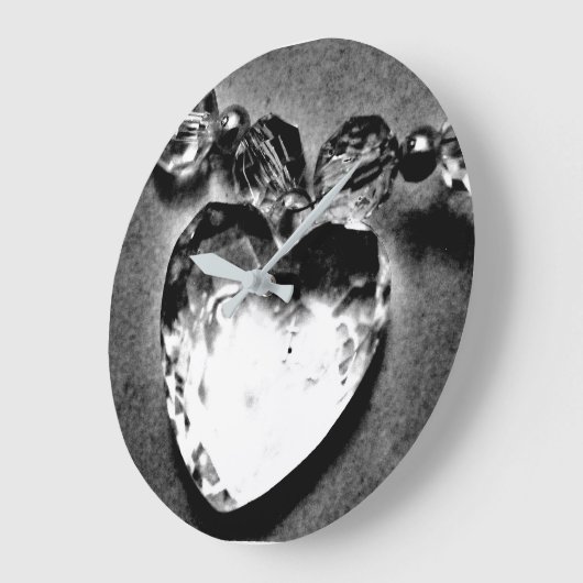 Kristallherz Große Wanduhr (Winkel)