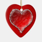 Kristallherz Keramik Ornament (Rechts)
