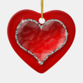Kristallherz Keramik Ornament (Vorne)