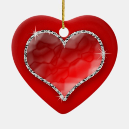 Kristallherz Keramik Ornament (Hinten)