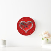 Kristallherz Runde Wanduhr (Zuhause)