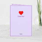 Kristallherz Valentine mit Liebe Gedicht Karte (Rückseite)