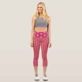 Kristallherzen Aquarellrosa Leggings