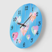 Kristallherzen Große Wanduhr (Winkel)