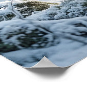 Kristallhirsch Winterlicht Poster (Ecke)