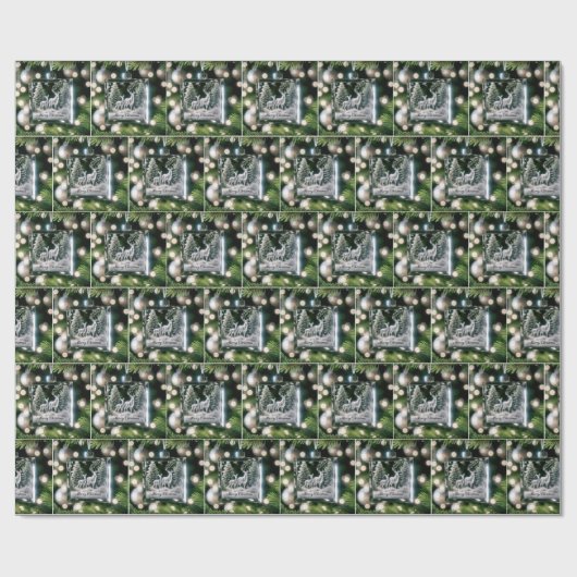 Kristallhirsche Geschenkpapier (Flach)