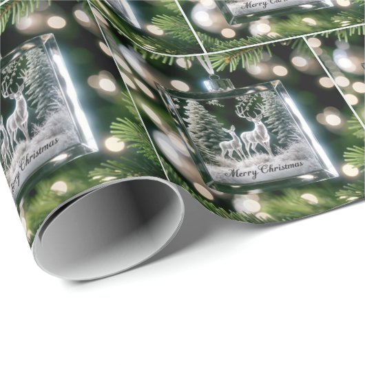 Kristallhirsche Geschenkpapier (Rolleneckpunkt)