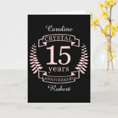 Kristallhochzeit 15 Jahre Karte (Gelbe Blume)