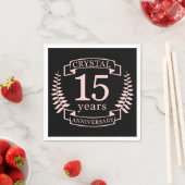 Kristallhochzeit 15 Jahre Serviette (Beispiel)