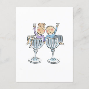 Kristallhochzeit Postkarte