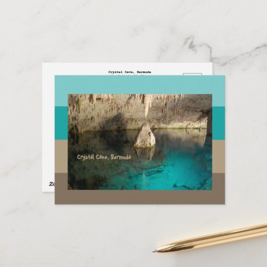 Kristallhöhle, Bermuda Postkarte (Vorderseite/Rückseite Beispiel)