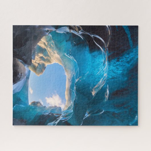 Kristallhöhle, Vatnajokull Icefield, Südisland Puzzle (Horizontal)