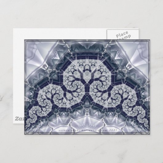 kristallin postkarte (Vorne/Hinten)