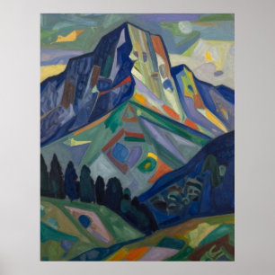 Kristalline Gipfel: Eine prismatische Studie Poster